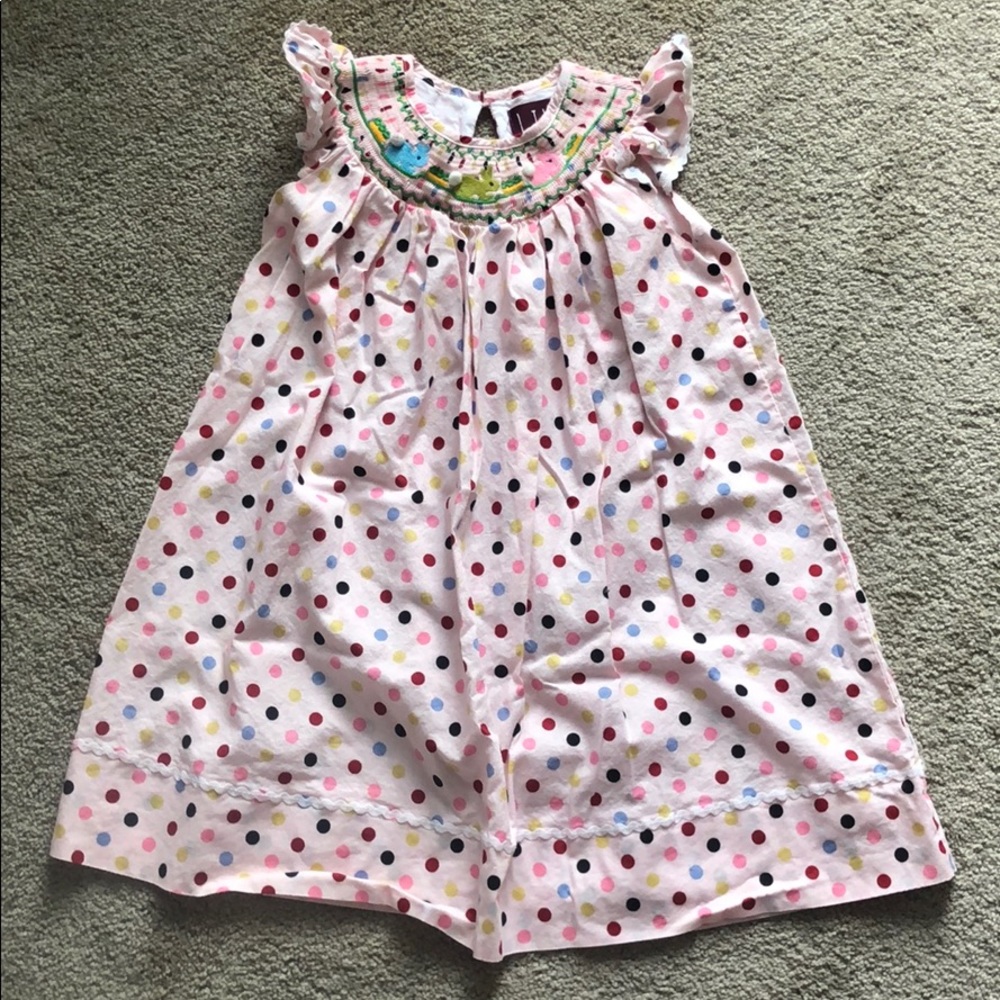 Perfect Easter dress! Smocked with bunnies!